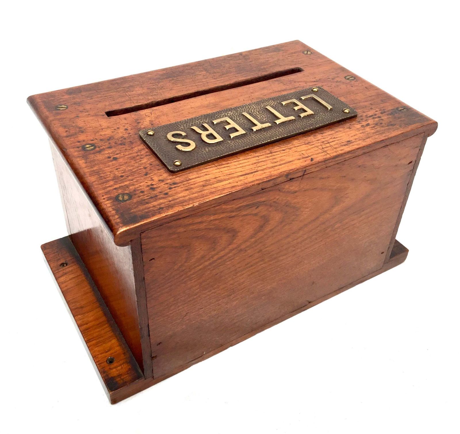 photo for sale Antique Victorian Oak Country House Wooden Letter / Post Box / Stationery C.1900.