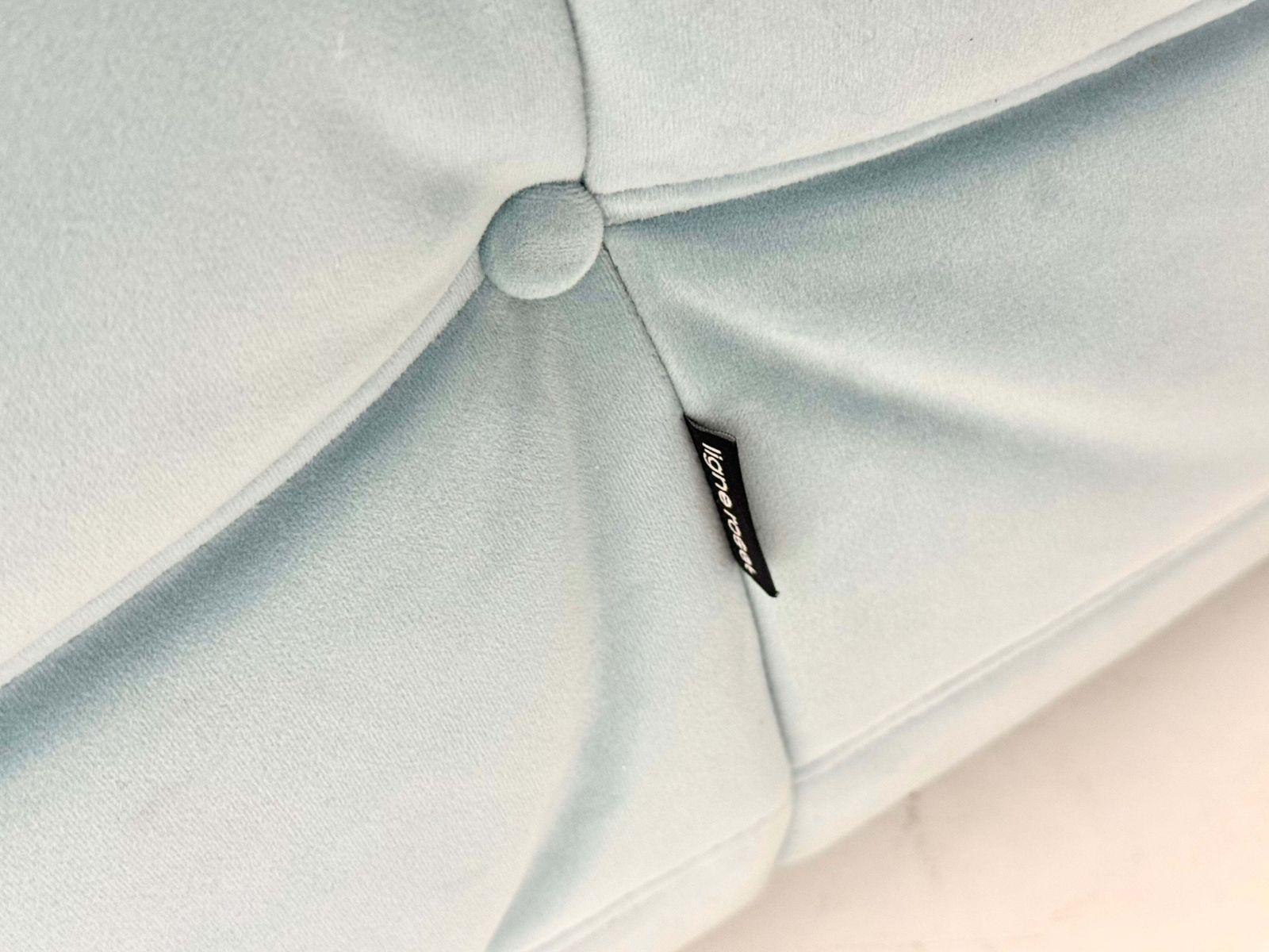 photo buy Ligne Roset Togo 2 Seater In Light Blue