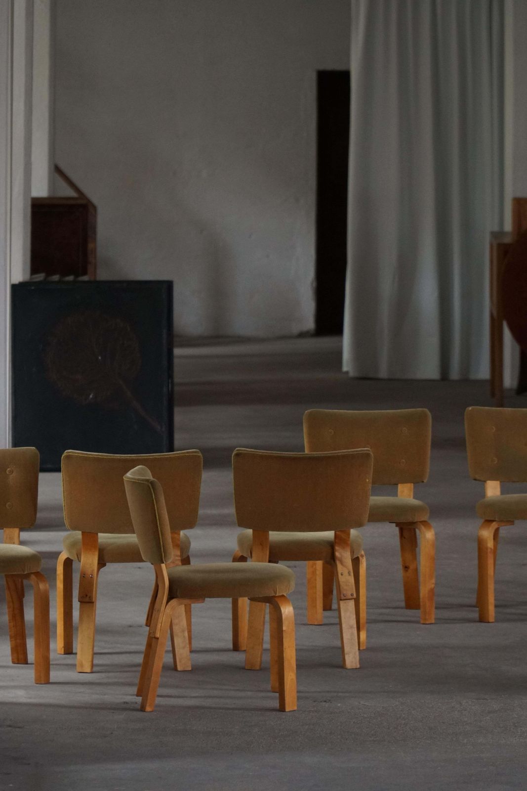 Set Of 7 Dining Chairs, Model 62 By Alvar Aalto For O.Y., Mid 20th Century photo vinterior