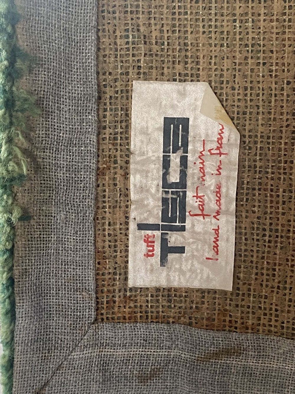 Tisca Tiara "Apfel Baum" Hand Tufted Rug By Frederic, France 1980s photo buy