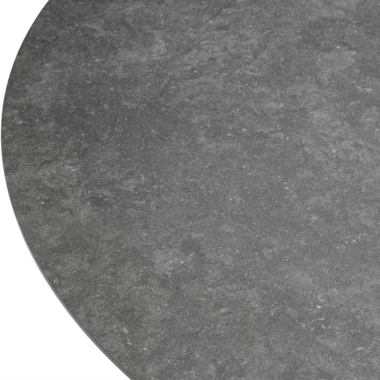 Round Outdoor Dining Table With Bronze Finish And Grey Ceramic Top. photo vinterior