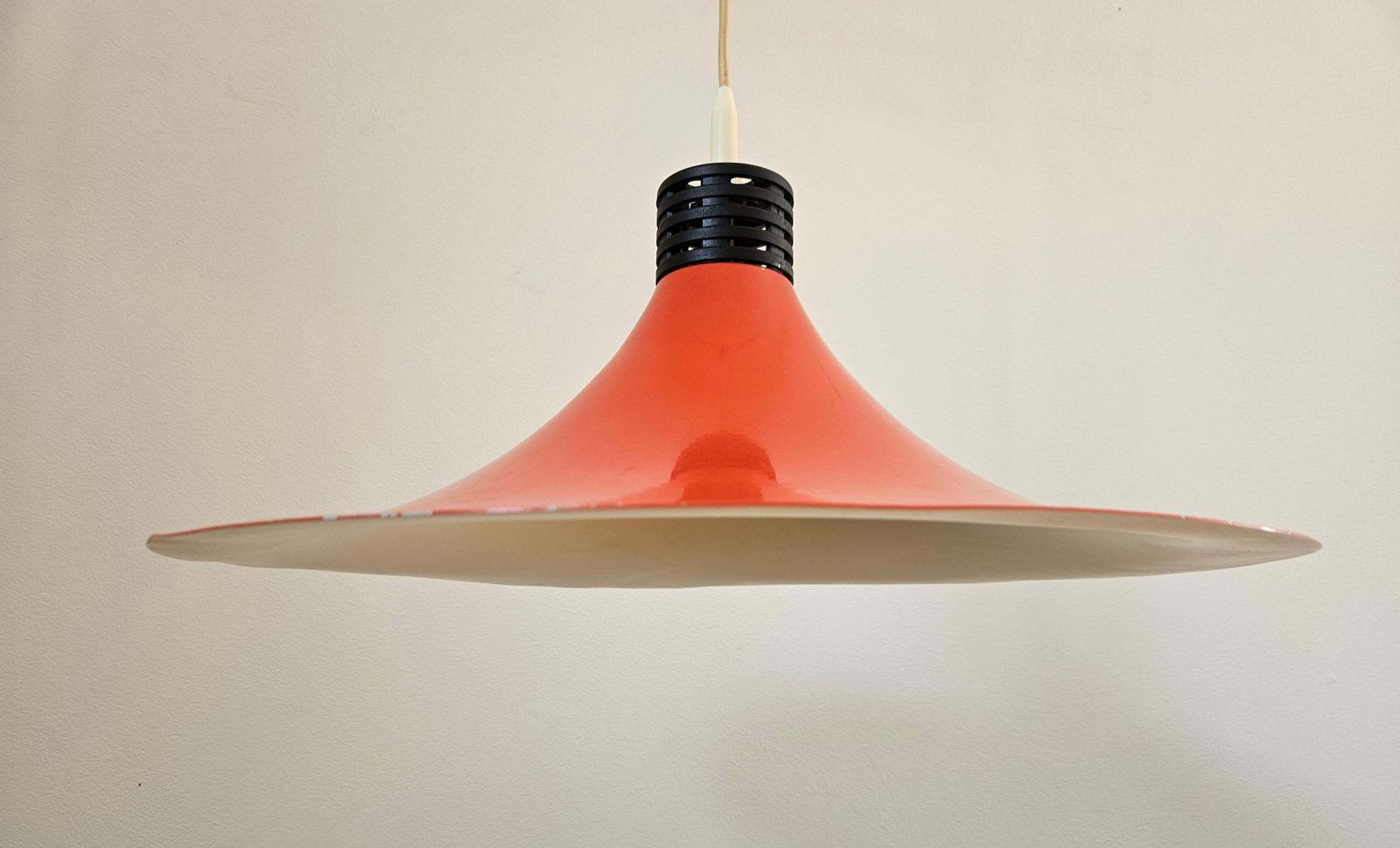 Rare Midcentury Red Pendant, Space Age, Italy, 1970s photo for sale