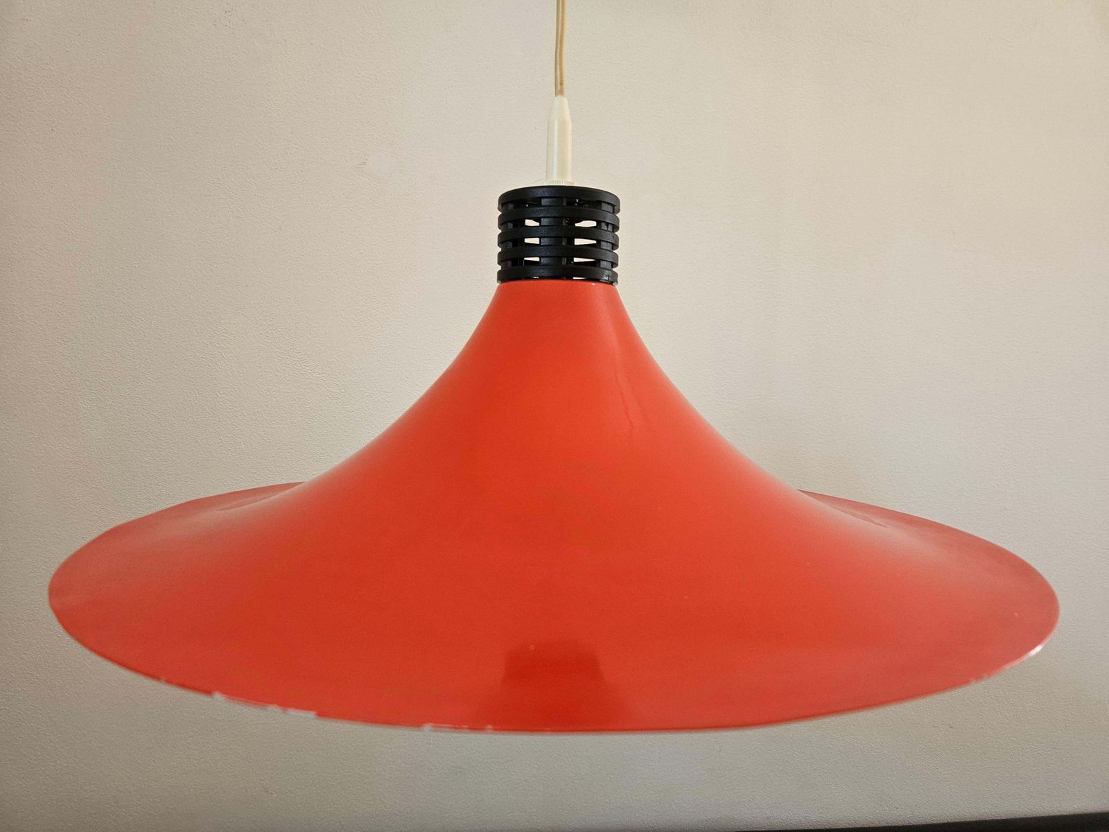 Rare Midcentury Red Pendant, Space Age, Italy, 1970s photo 226.0