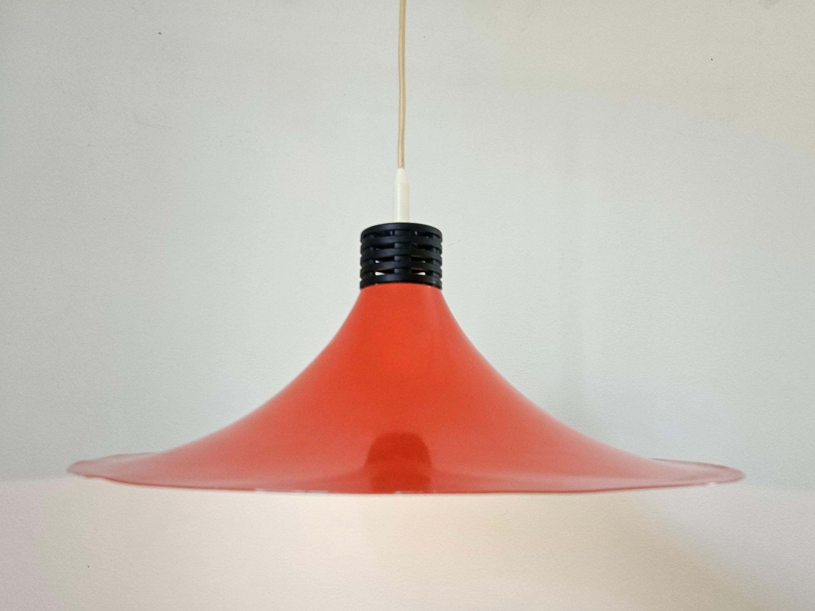 Rare Midcentury Red Pendant, Space Age, Italy, 1970s photo vintage