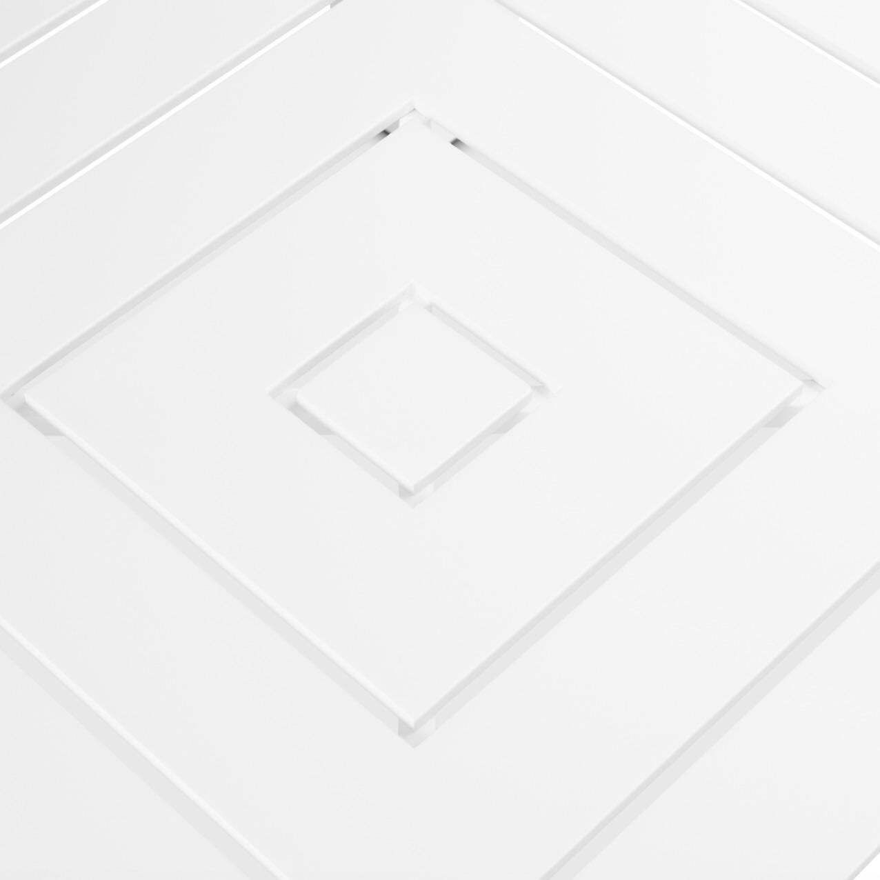 Square Outdoor Coffee Table With Matte White Finish. photo vintage