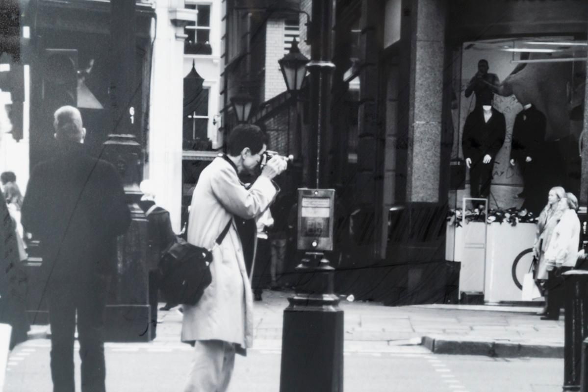 Framed Photograph Under Glass Depicting The Calvin Klein Store, 20th Century. photo furniture