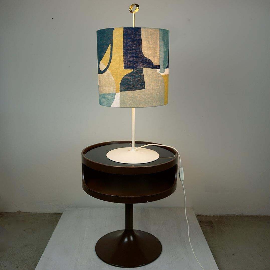 Chocolate Brown Space Age Tulip Side Table Luna By Opal Germany photo vinterior