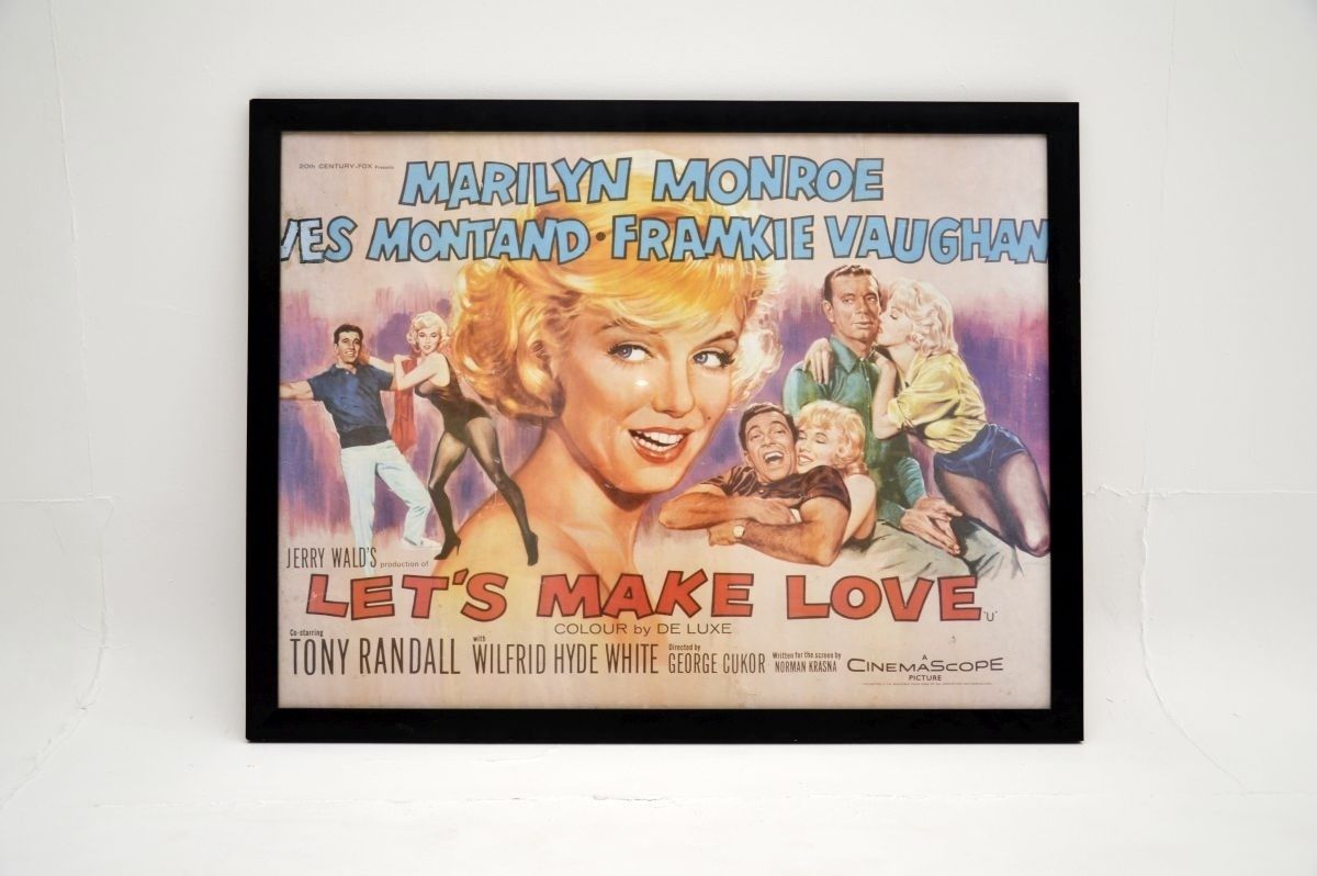 Vintage Framed Marilyn Monroe Film Poster ‘Let’s Make Love’ photo for sale