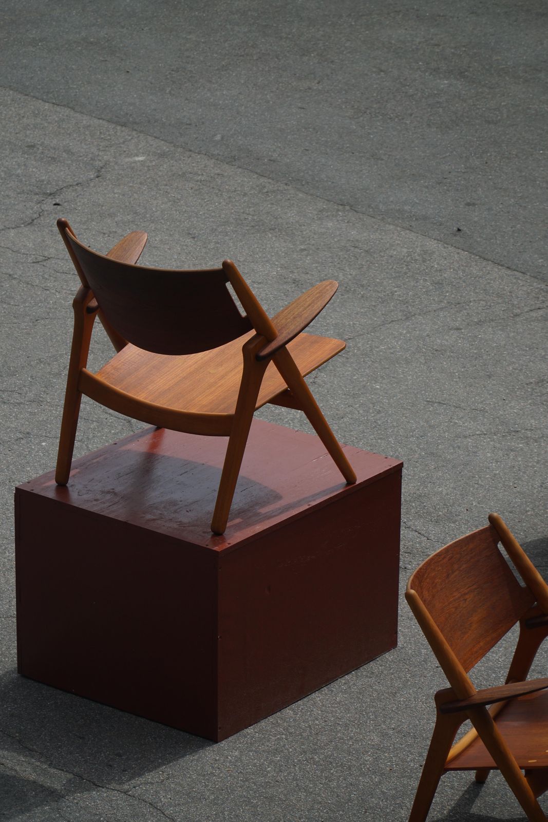 photo buy Pair Of Ch28 Armchairs By Hans J. Wegner, Danish Mid Century Design, 1951