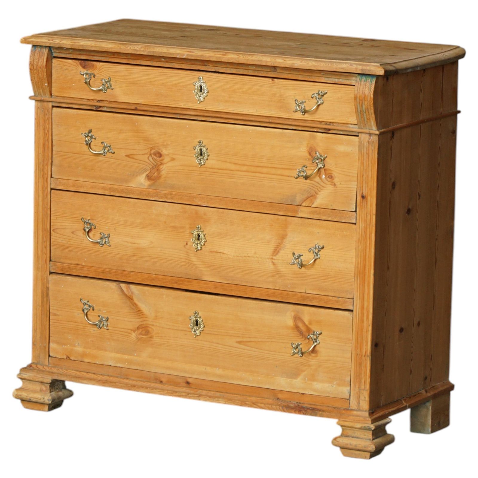 Antique Danish Chest Of Drawers In Pine, Early 20th Century