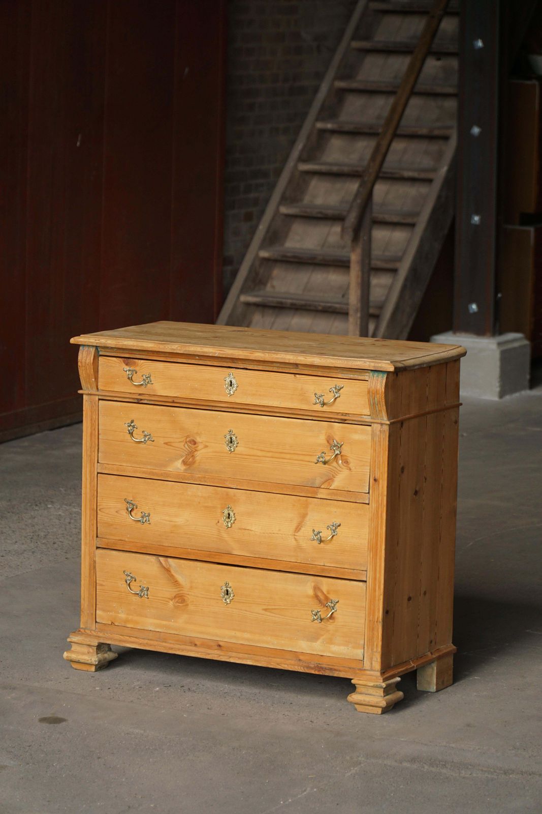 1960.0 Antique Danish Chest Of Drawers In Pine, Early 20th Century photo