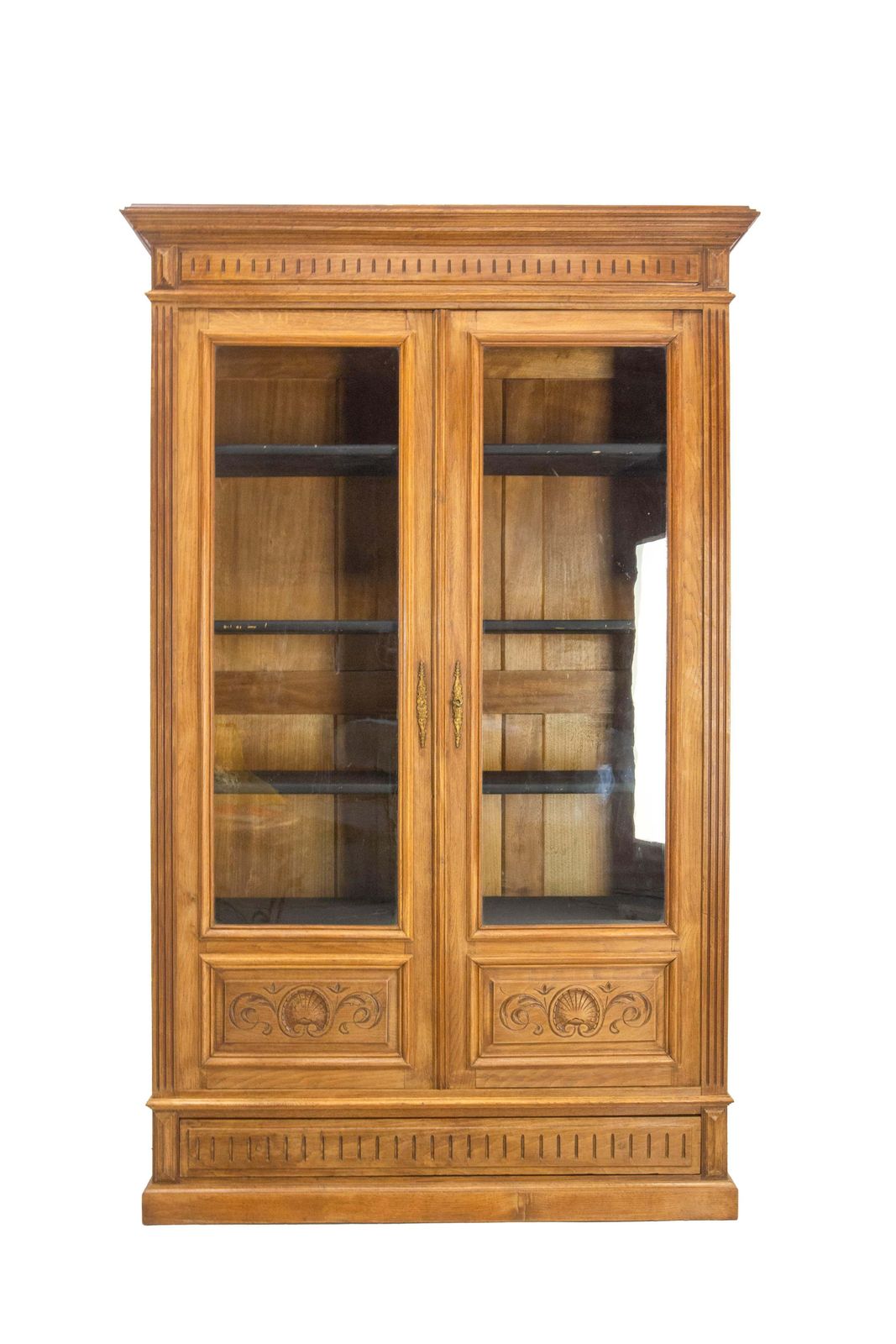 Bibliothèque vitrine de style Henri II en chêne, XIXe siècle photo Mobilier