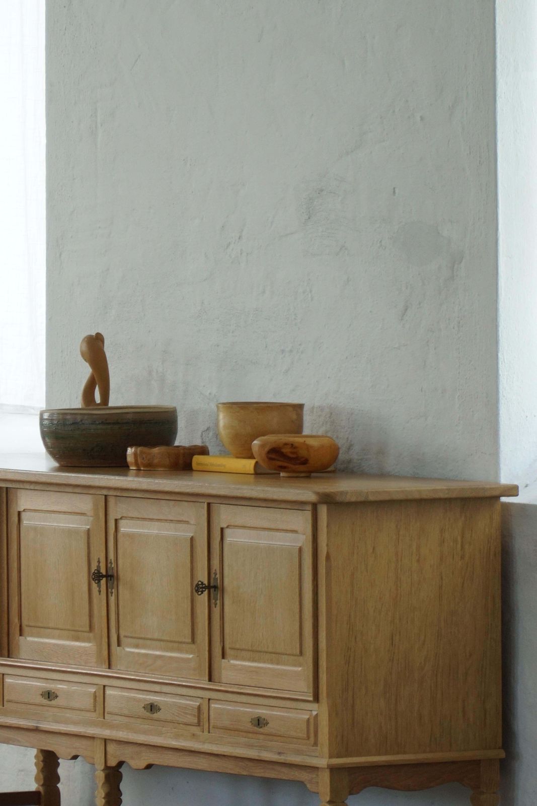 Low Brutalist Sideboard In Oak, Danish Mid Century, Henning Kjærnulf, 1960s photo Furniture