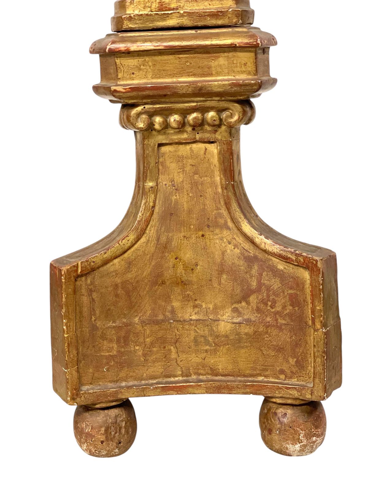 18th Century Italian Giltwood Pricket Candlestick, Circa 1760 photo for sale