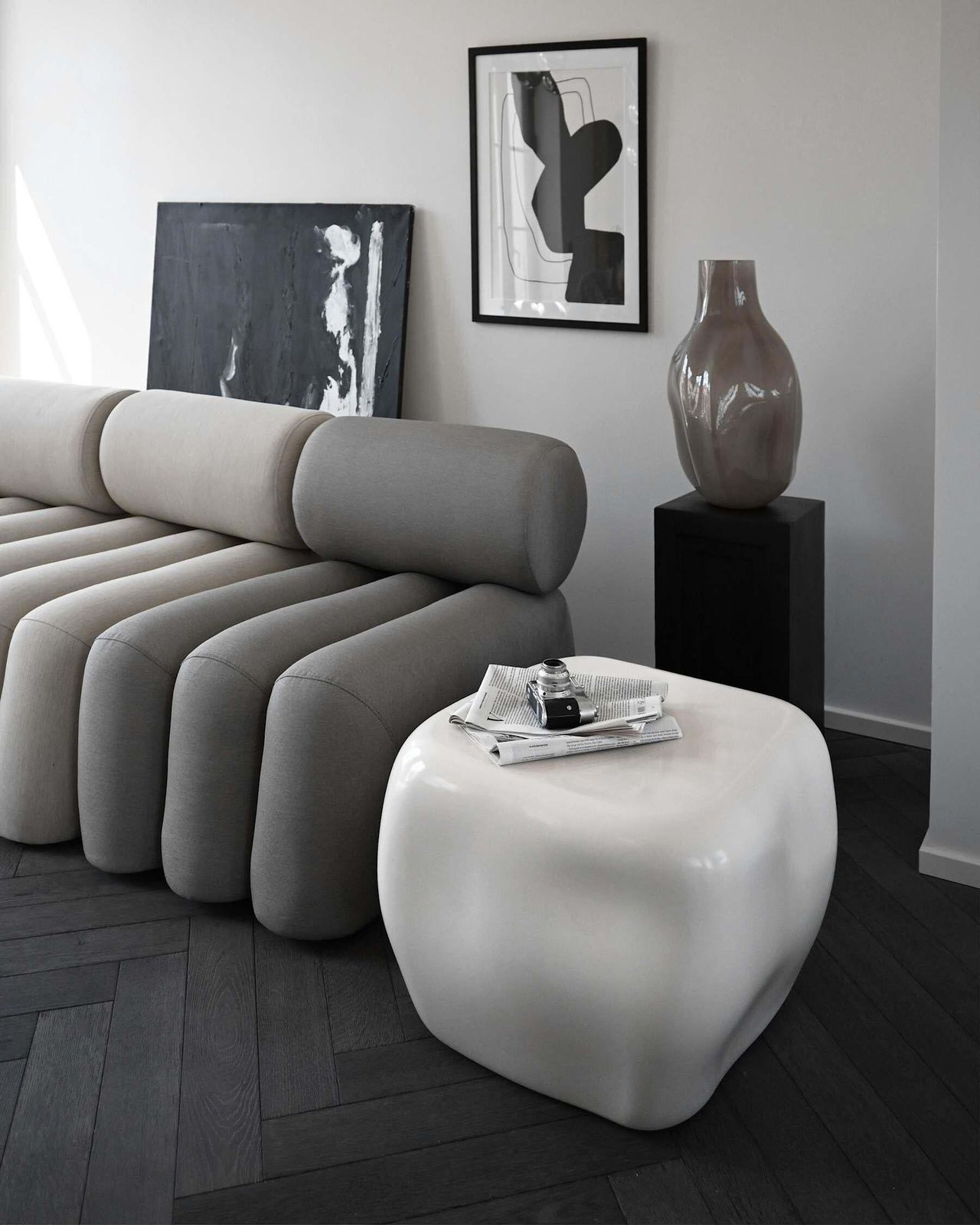 Medium Coffee Table In High Gloss Birch Glazed Ceramic. photo buy