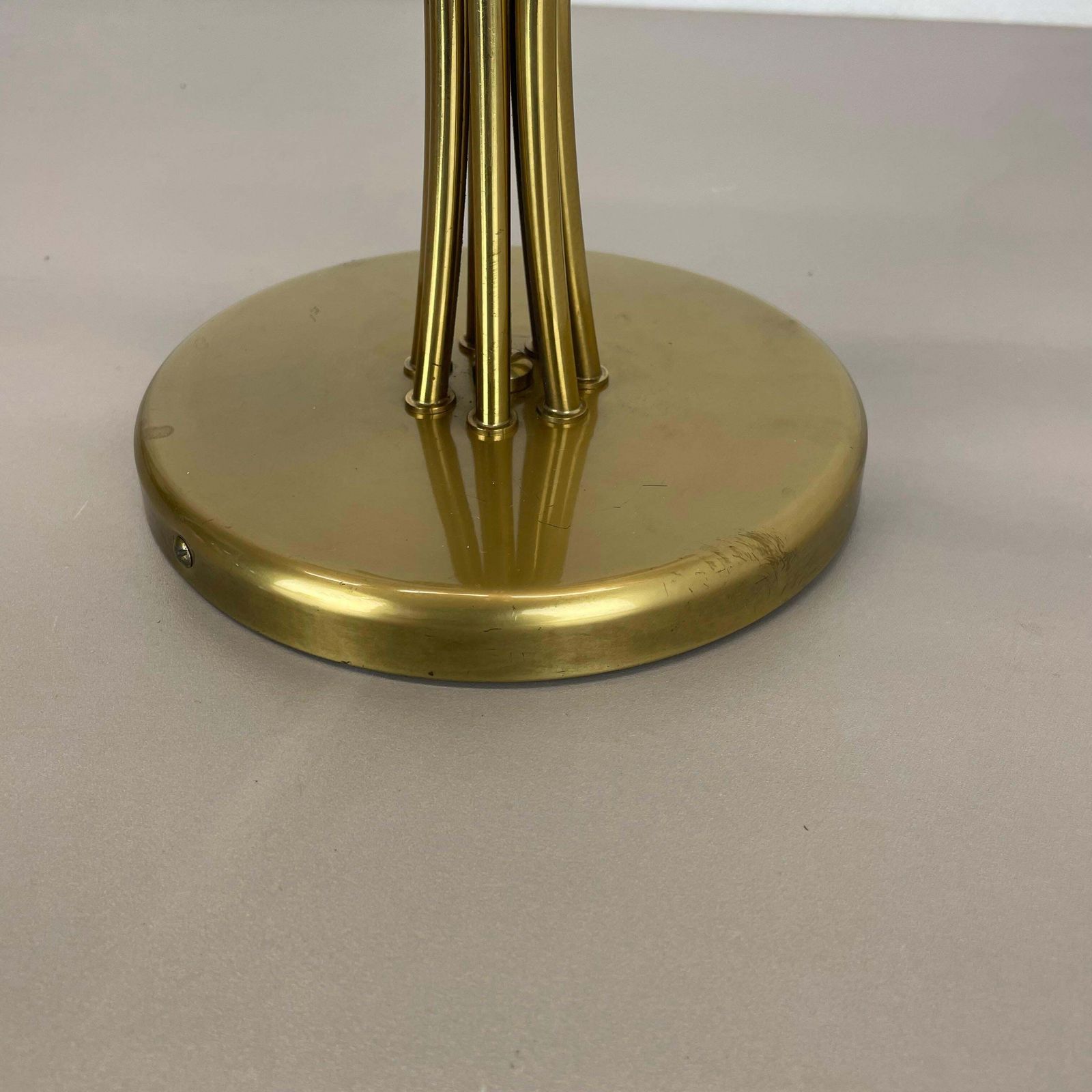 photo for sale Brass Italian Stilnovo Style Theatre Ceiling Light Flush Mount, Italy, 1950s