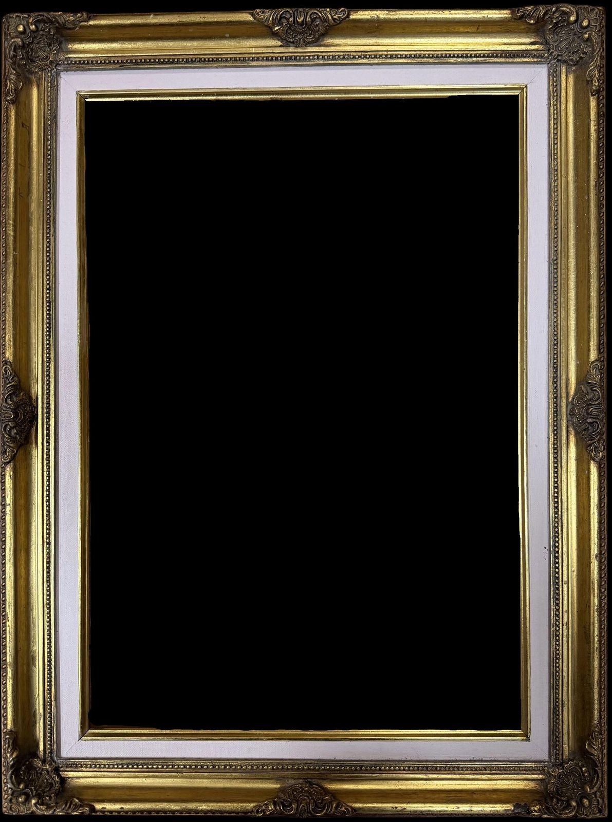 European School 20th Century European Gilt Picture Frame Decorative Corner Mounts 20th Century.