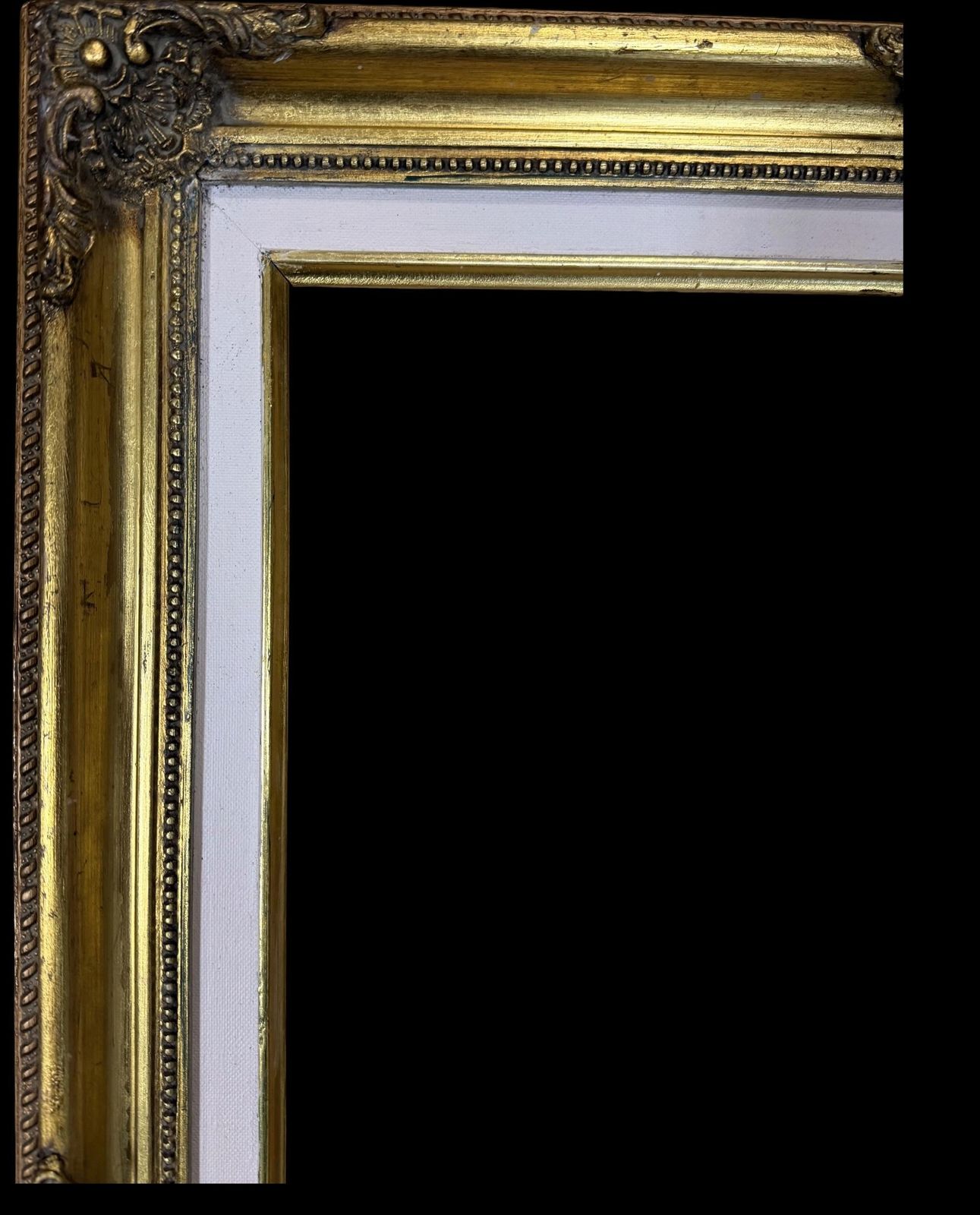 European School 20th Century European Gilt Picture Frame Decorative Corner Mounts 20th Century. photo for sale