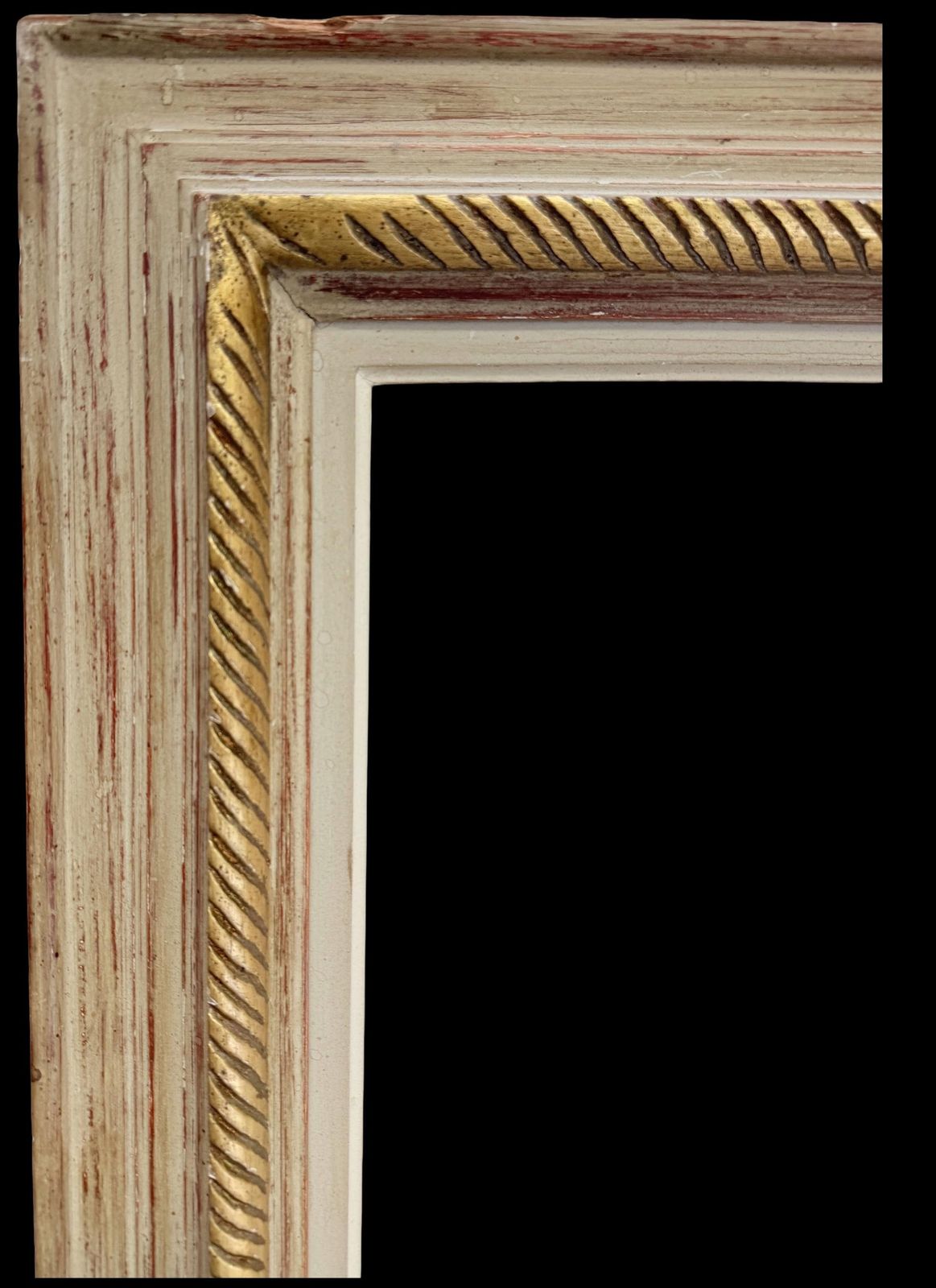 French School French Painted & Parcel Gilt Picture Frame Decorative Wall Art Frame Mid 20th Century. photo furniture