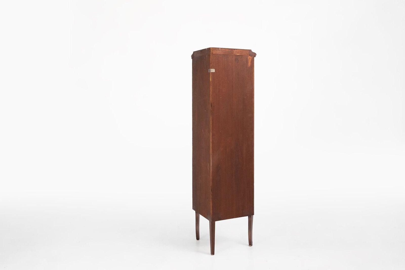 photo vinterior French Louis XV Style Corner Display Cabinet With Arched Glass, 1950