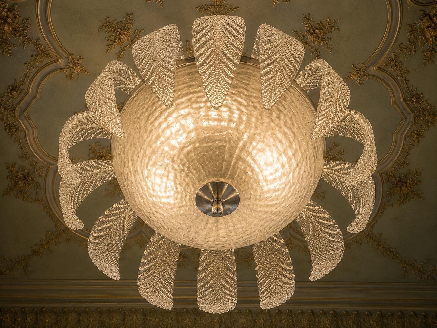 Murano Chandelier By Barovier, 1940s photo vintage