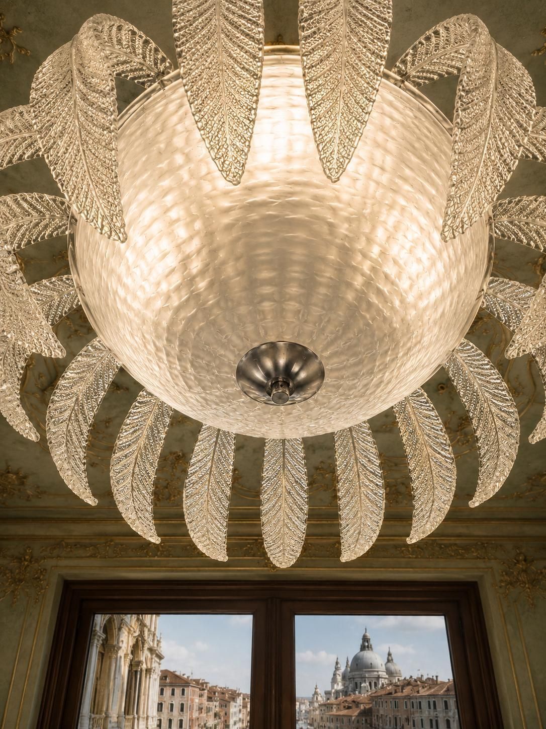 photo furniture Murano Chandelier By Barovier, 1940s