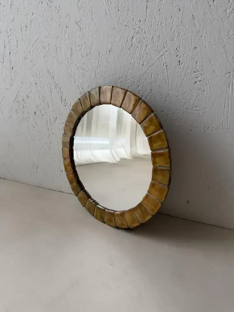 Mobach Ceramic Mirror Utrecht 1960s photo furniture