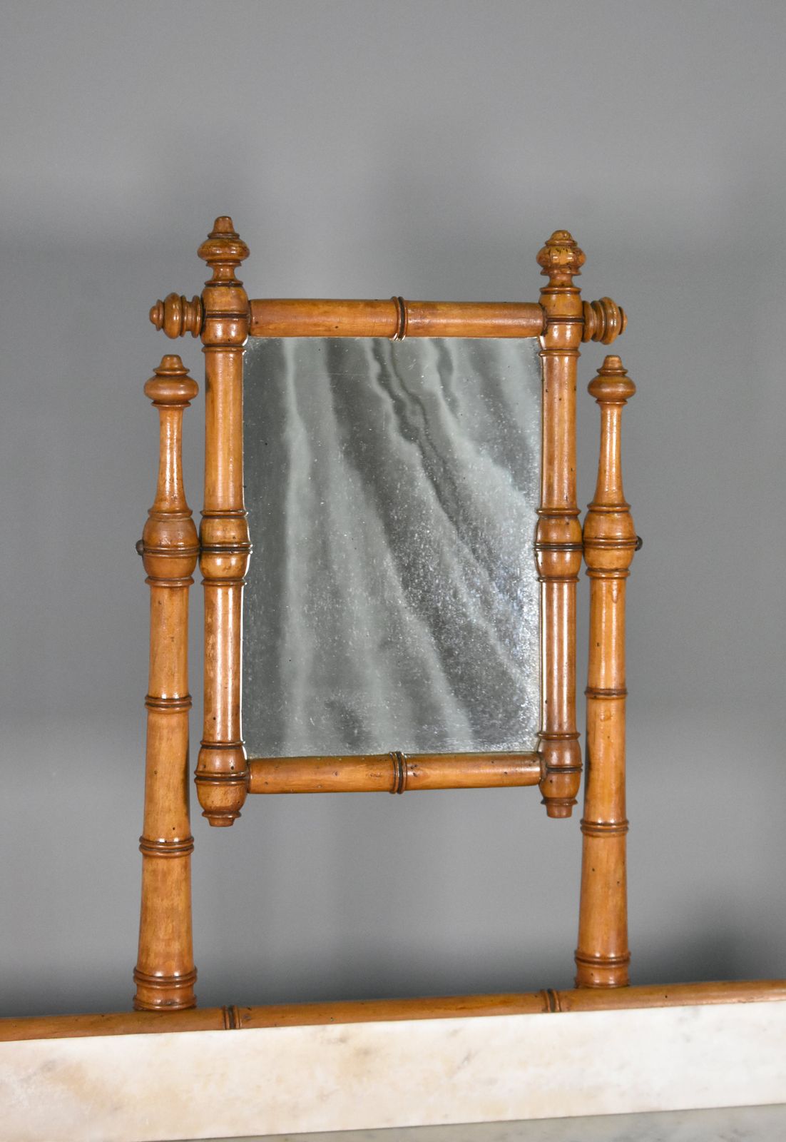 Antique French Faux Bamboo Washstand   Napoleon III Style photo vinterior