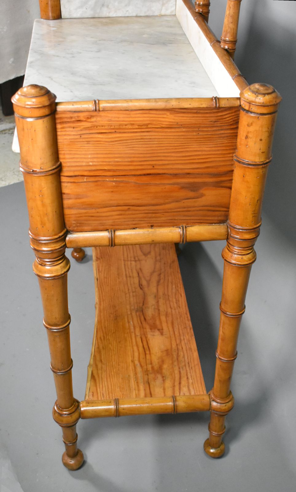 1014.0 Antique French Faux Bamboo Washstand   Napoleon III Style photo
