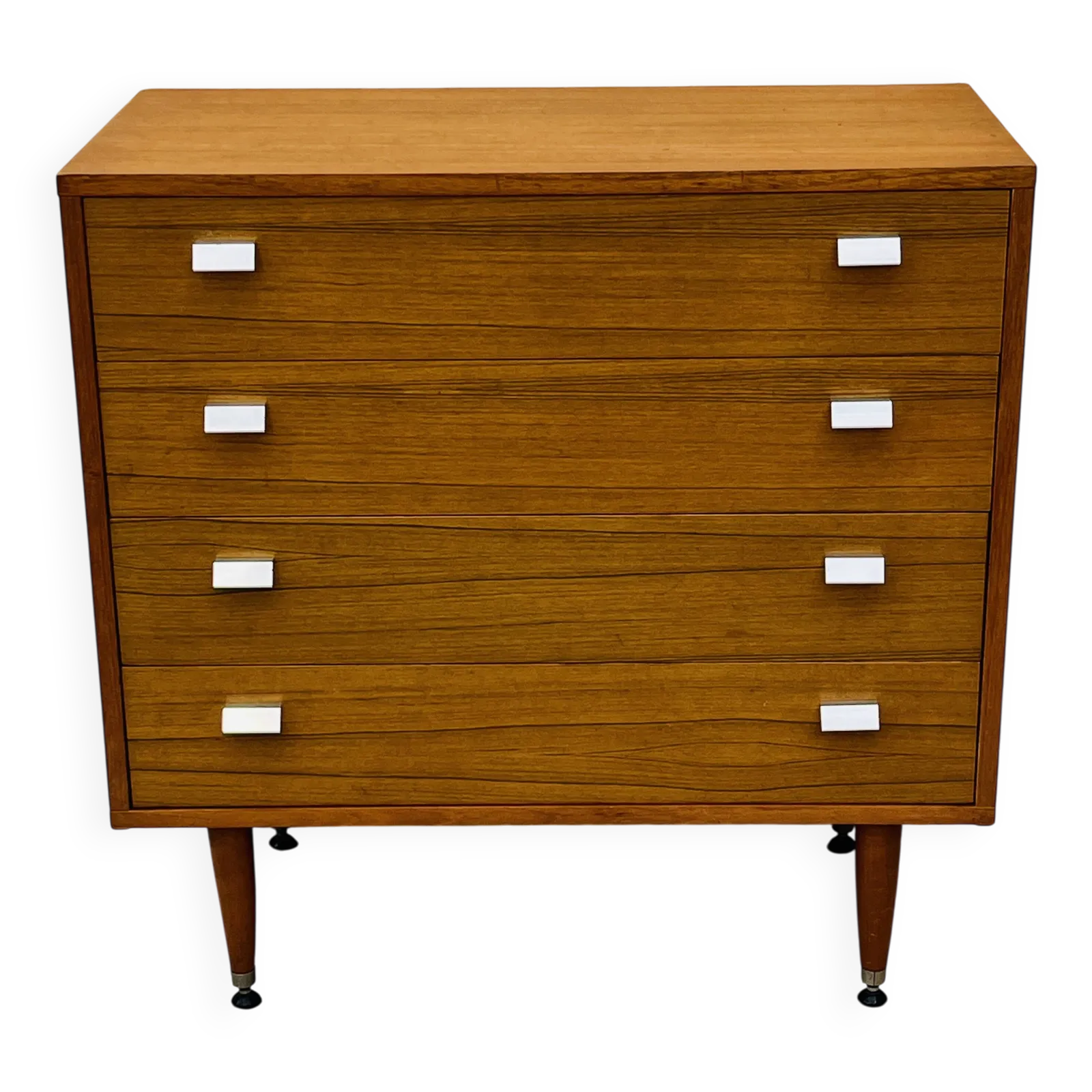 Vintage Teak Chest Of Drawers With 4 Drawers From The 1960s In G Plan Style.