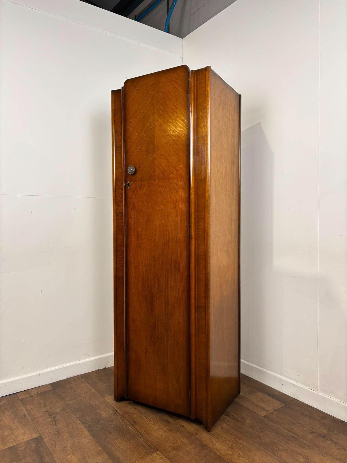 Vintage Oak Single Wardrobe, Early 20th Century