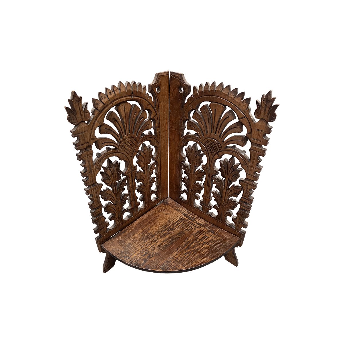 Antique French Walnut Corner Wall Console photo for sale