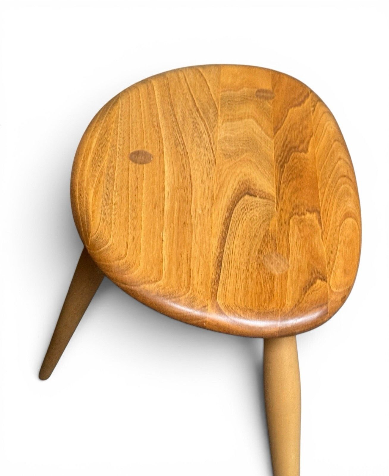 photo buy Ercol Solid Elm And Beech Blonde Nest Of Tables Pebble Nest Superior Quality