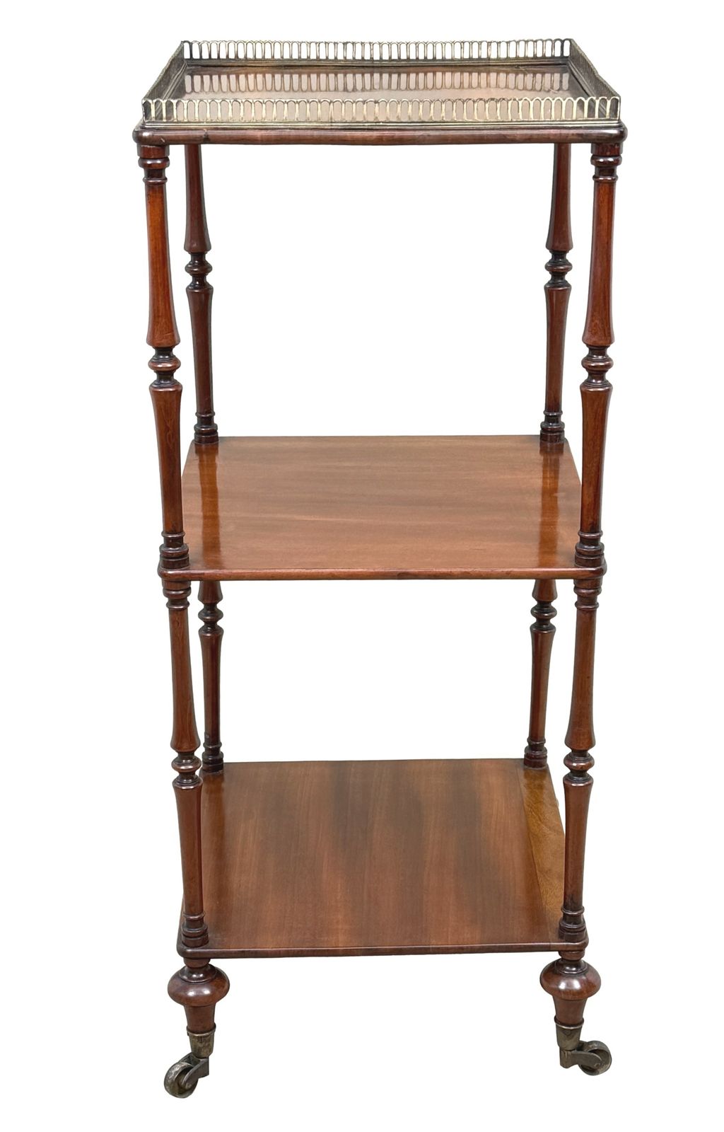 Étagère whatnot Régence en acajou, début du XIXe siècle (Angleterre, vers 1820) photo for sale