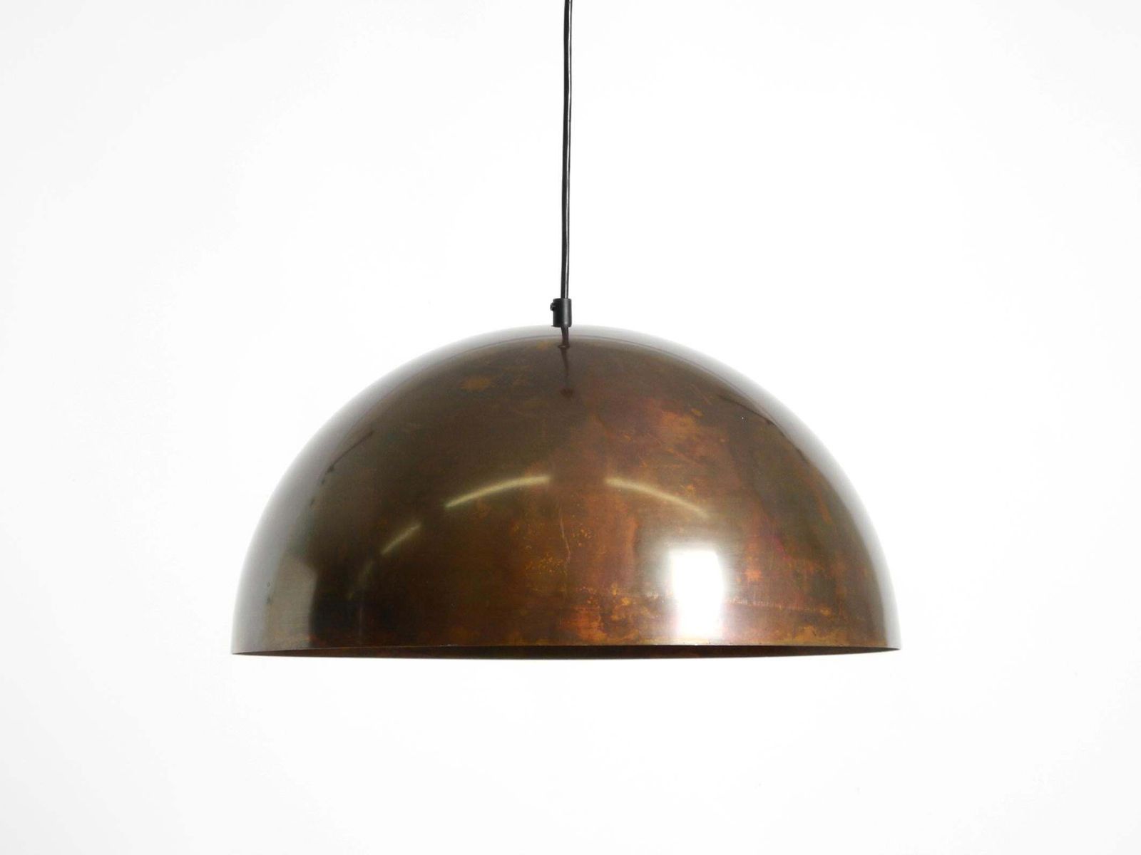 Grote Space Age hanglamp uit de jaren 1960 met koperen kap – Beisl Leuchten photo for sale