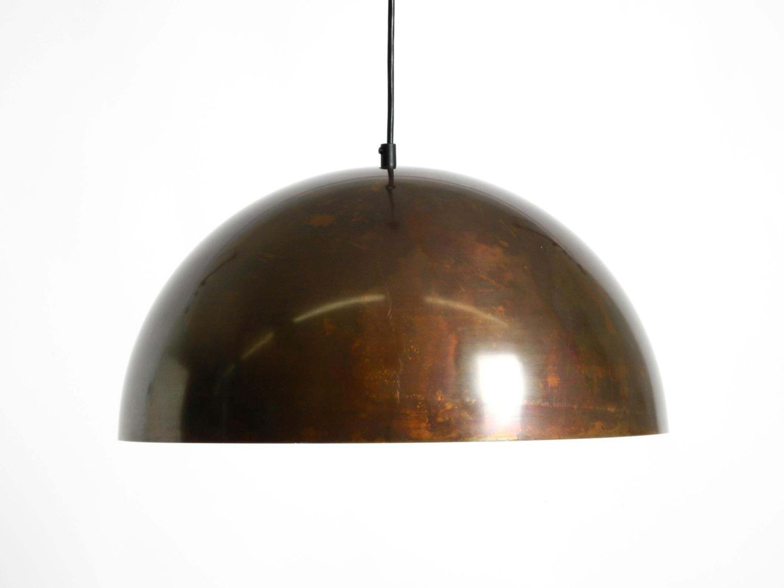 Grote Space Age hanglamp uit de jaren 1960 met koperen kap – Beisl Leuchten photo Verlichting