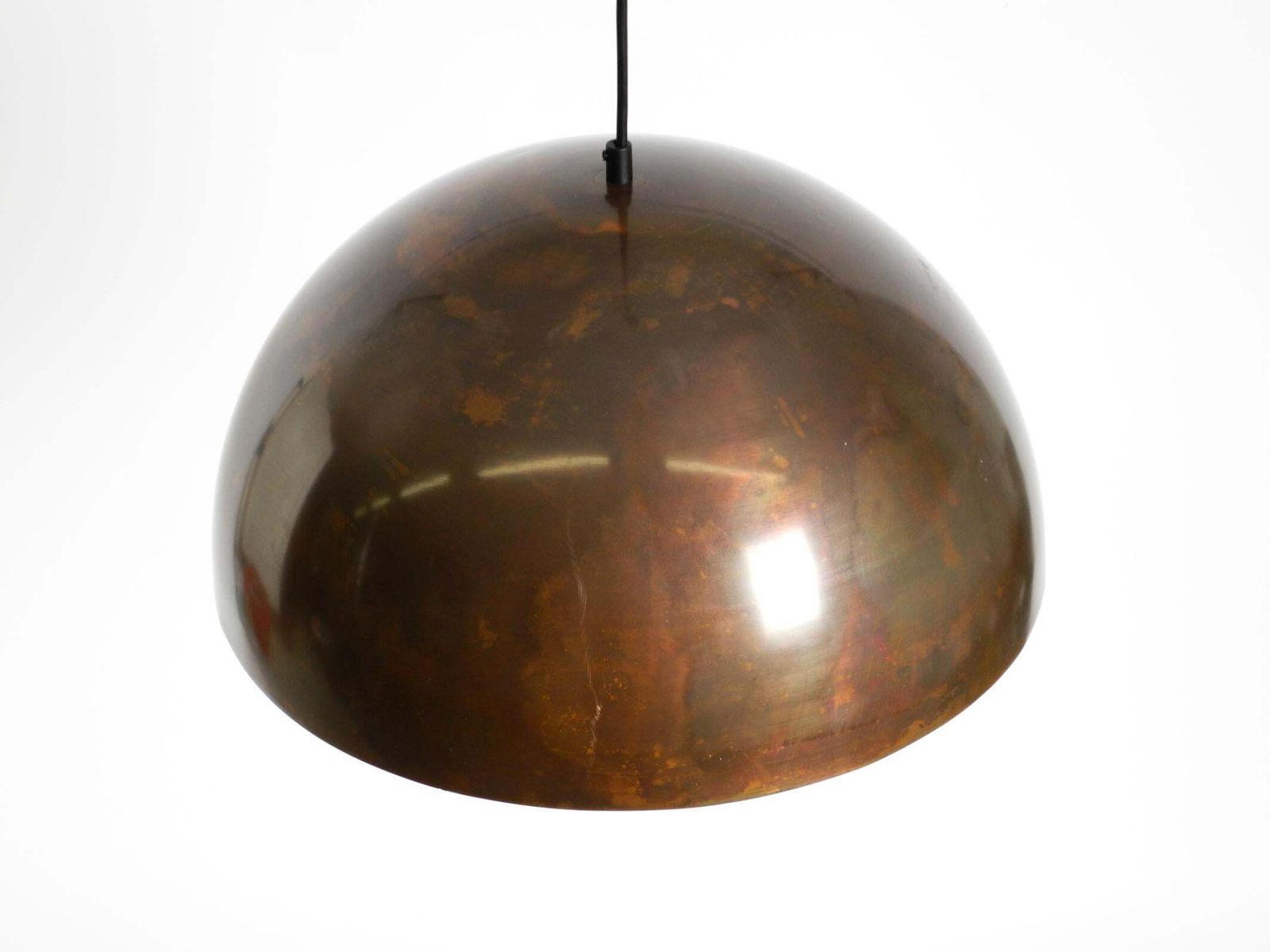 Grote Space Age hanglamp uit de jaren 1960 met koperen kap – Beisl Leuchten photo vinterior