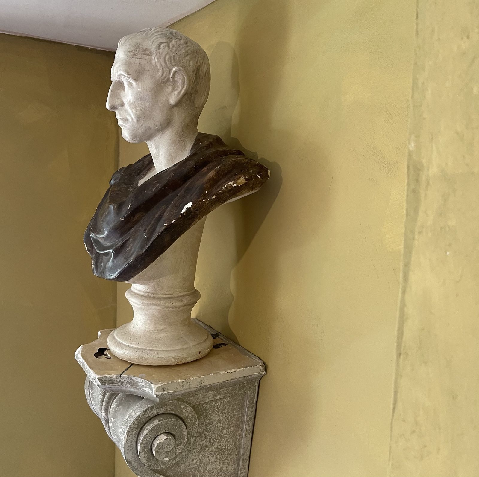 C1900 Plaster Bust Of Caesar, 1900s photo furniture