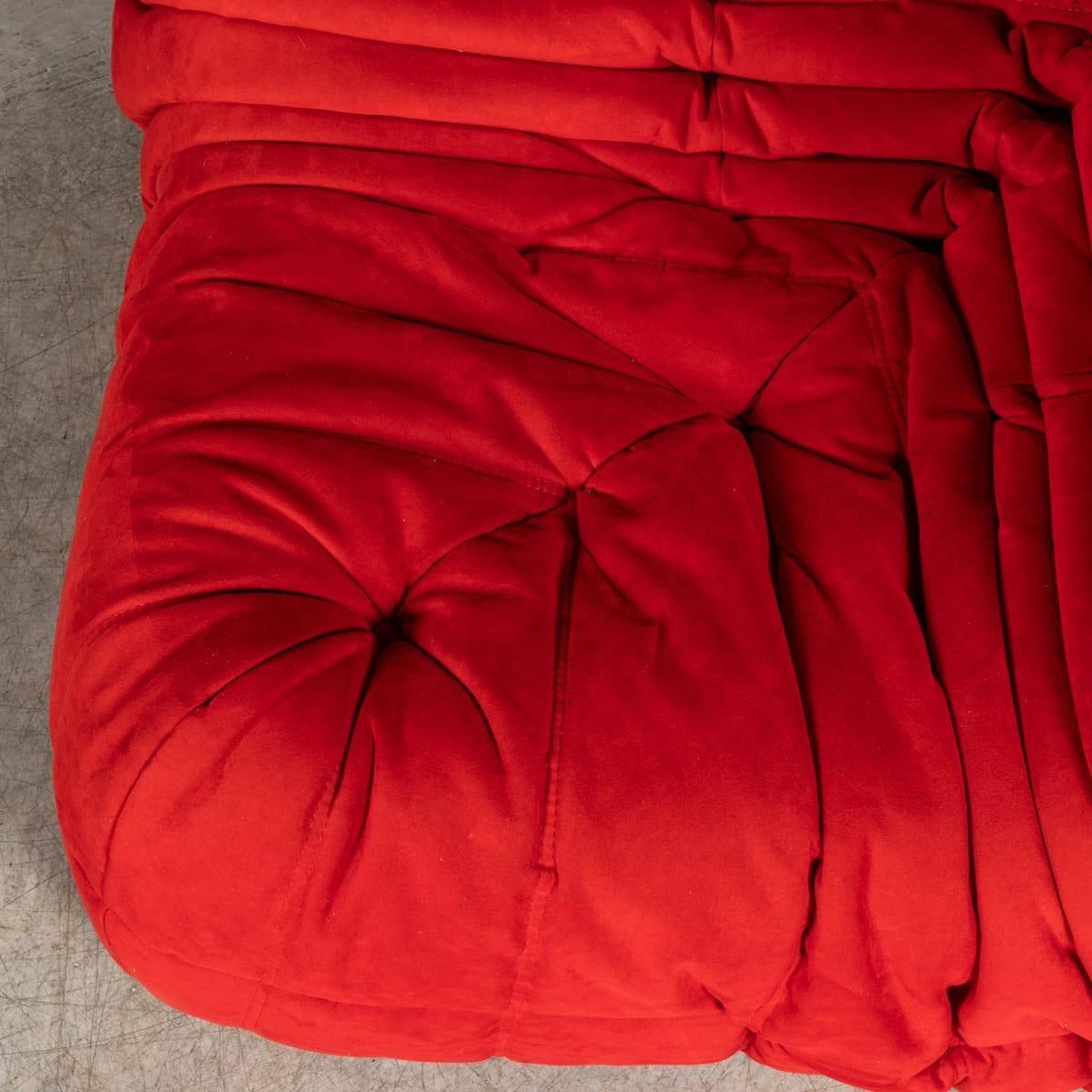 A 21st Century Red "Togo" Corner Sofa By Michel Ducaroy For Ligne Roset France photo vintage