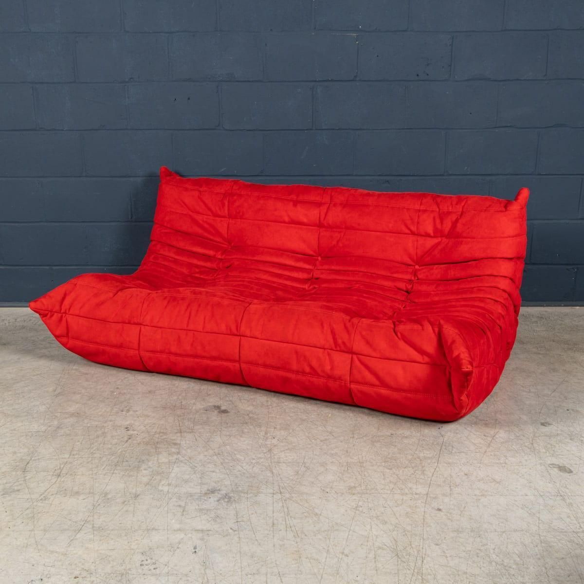 21stc Red "Togo" Sofa Suite By Michel Ducaroy For Ligne Roset C.2000 photo for sale