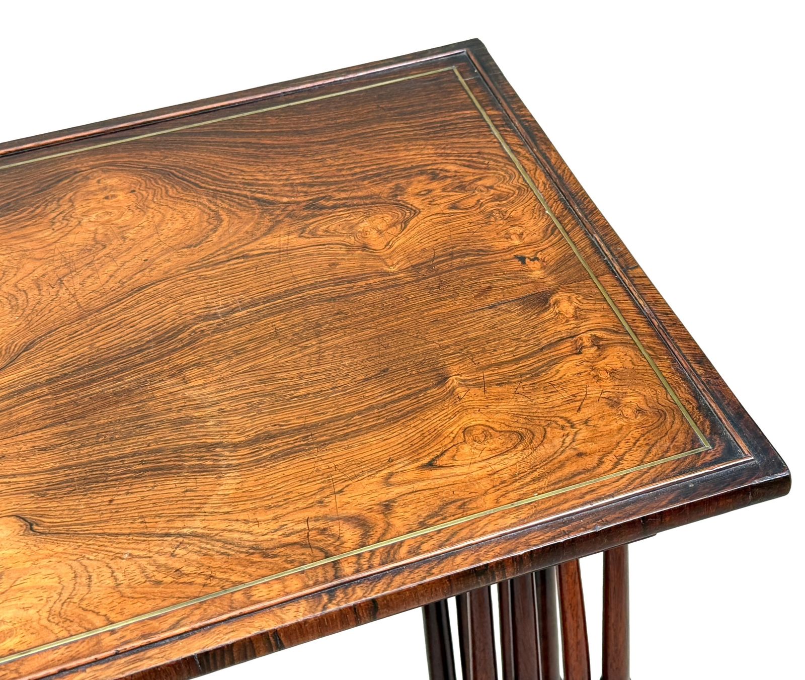 Fine Quality Regency Rosewood Quartetto Nest Of Four Occasional Tables (England, Circa 1825) photo vintage