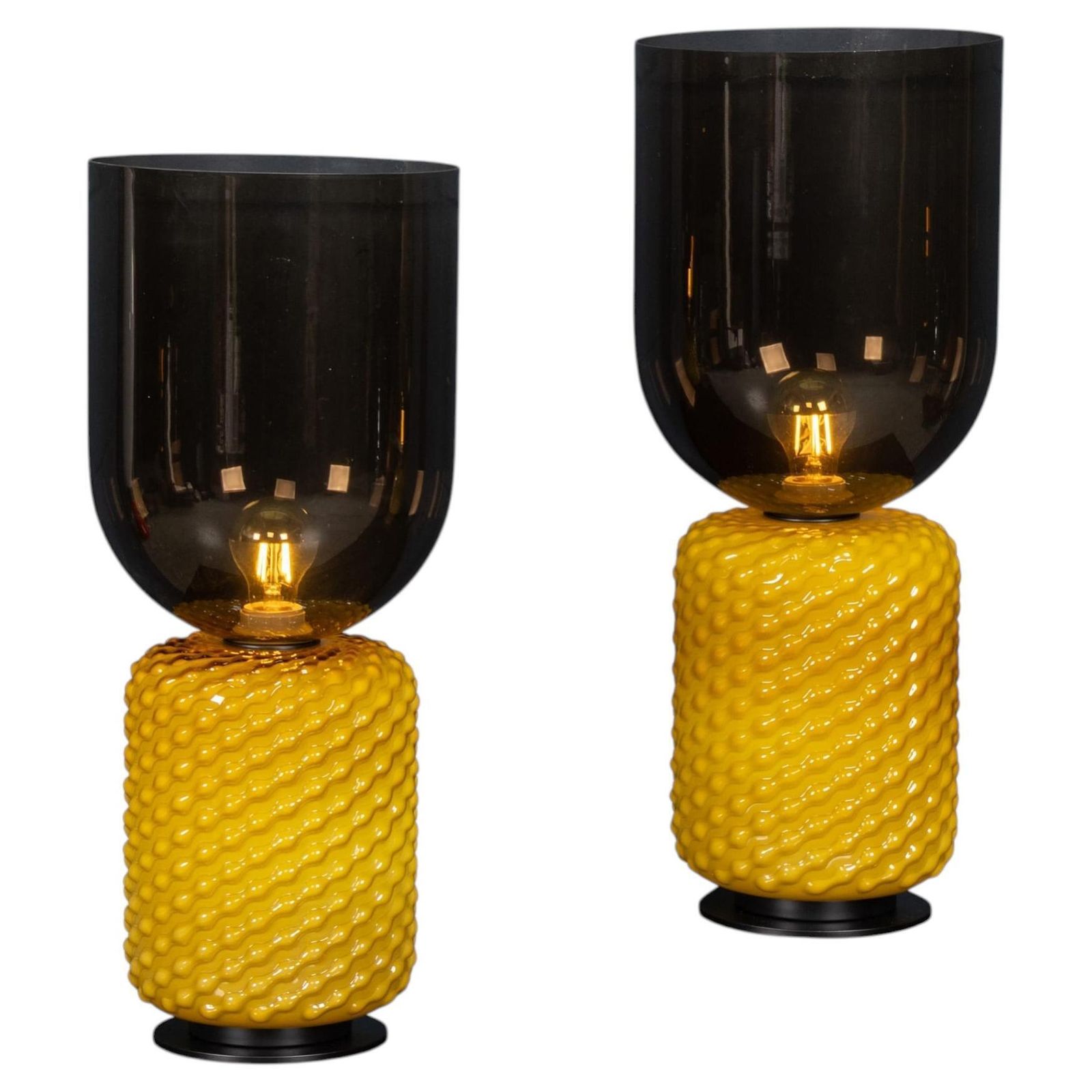 Vintage 20thc Italian Pair Of Cassina Ficupala Style Table Lamps