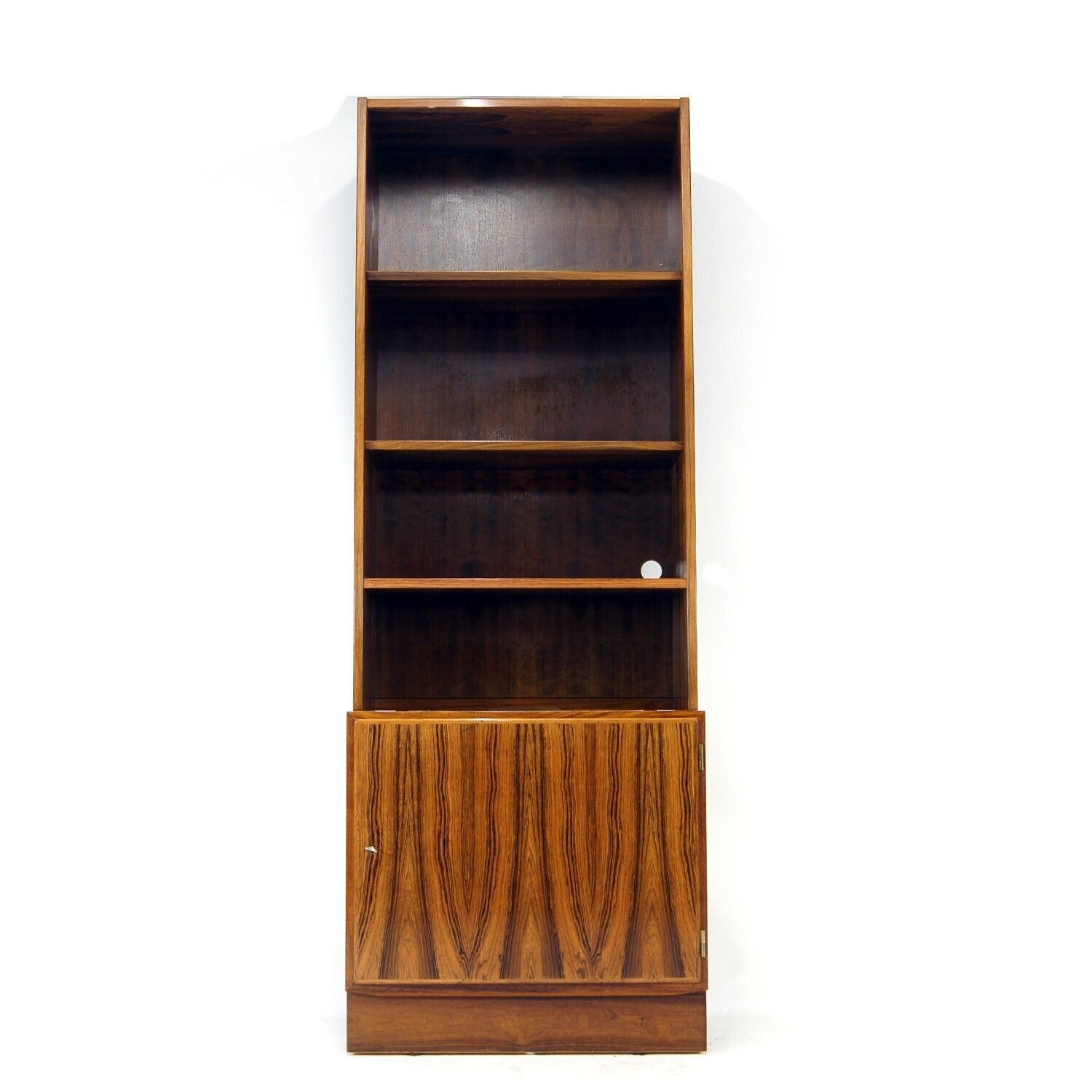 Retro Vintage Danish Tall Bookcase Book Cabinet Rosewood 50s 60s 70s Mid Century.