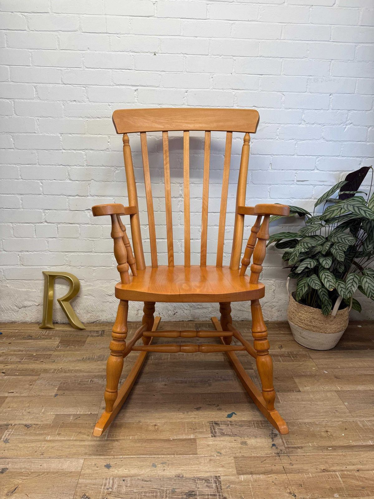 Vintage Cpw Furniture Windsor Rocking Chair – Solid Beech – Made In England.