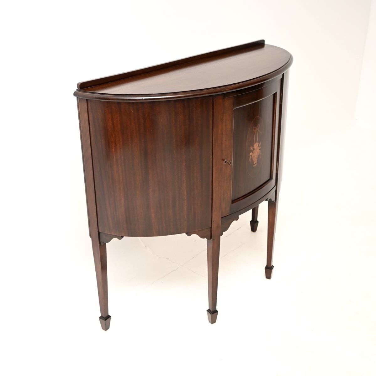 Antique Edwardian Inlaid Mahogany Cabinet. photo 1105.0
