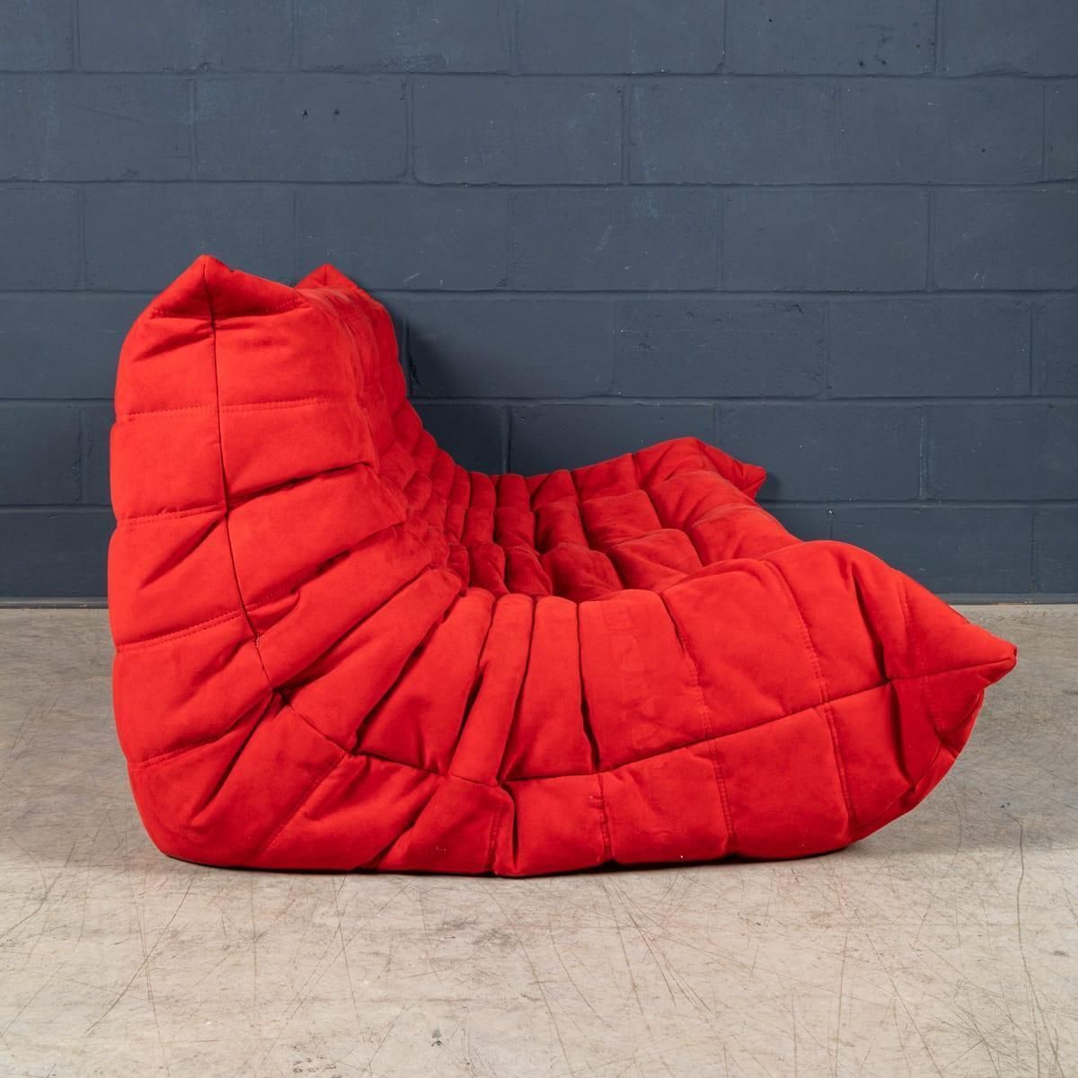 A 21st Century Red "Togo" Three Seater Sofa By Michel Ducaroy For Ligne Roset photo vinterior