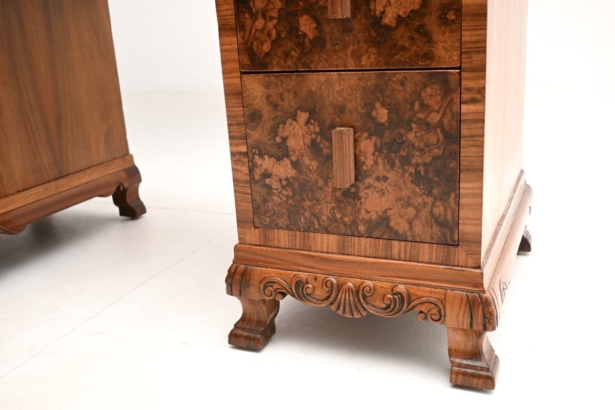 Art Deco Burr Walnut Leather Top Desk. photo buy