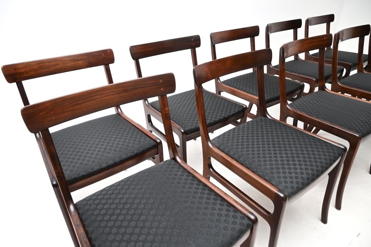 Set Of Ten Vintage Danish Rosewood Dining Chairs By Ole Wanscher. photo buy