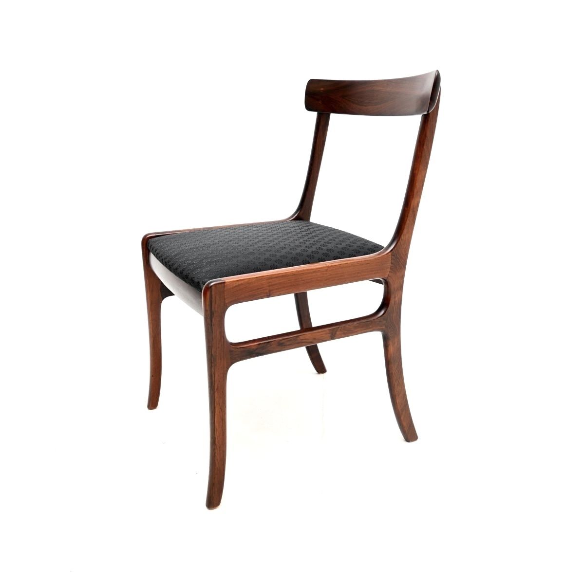 photo for sale Set Of Ten Vintage Danish Rosewood Dining Chairs By Ole Wanscher.