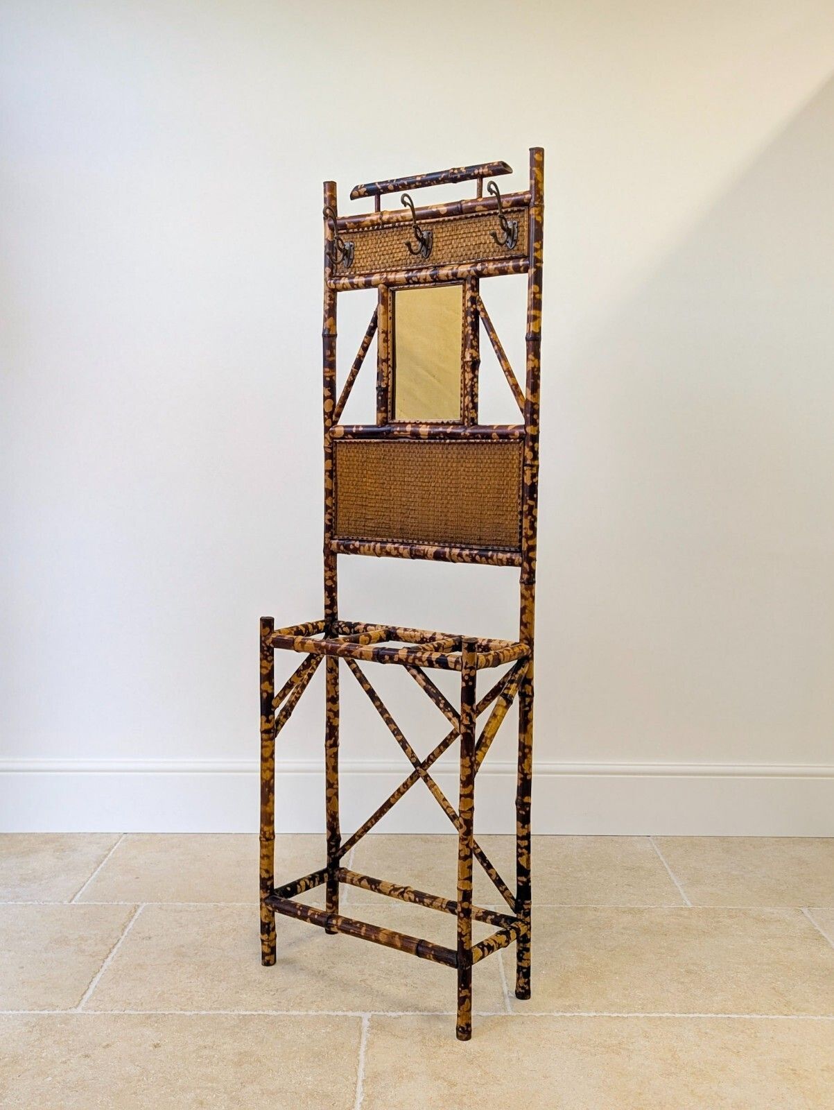 Antique Victorian Aesthetic Movement Bamboo Hall Stand C.1890 photo for sale